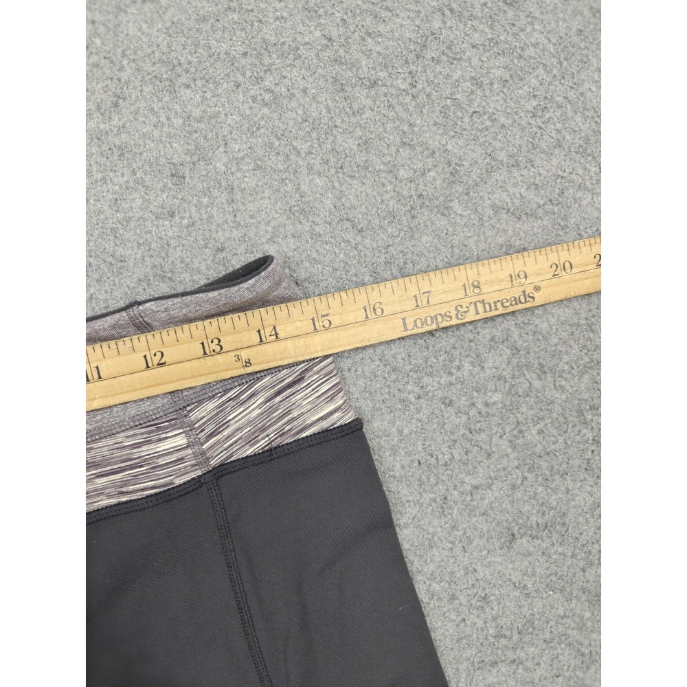 Lululemon Pants Womens 8 Gray Flare Leg Knit Elastic Waist Yoga Athletic - Picture 5 of 10